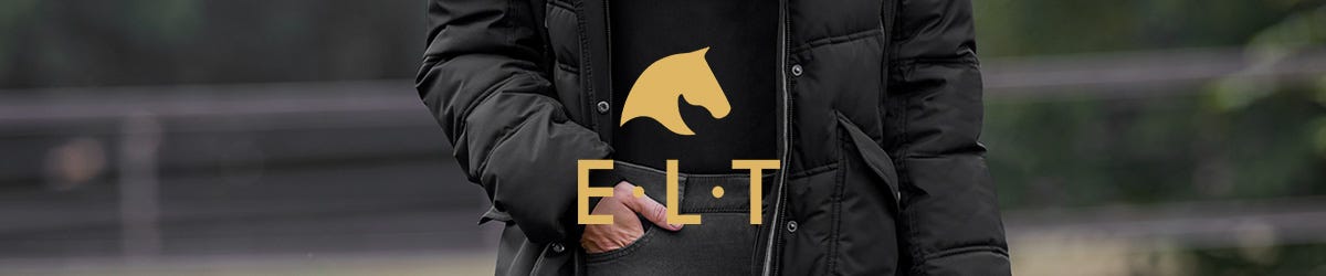 ELT Logo, Hersteller von Reitbekleidung