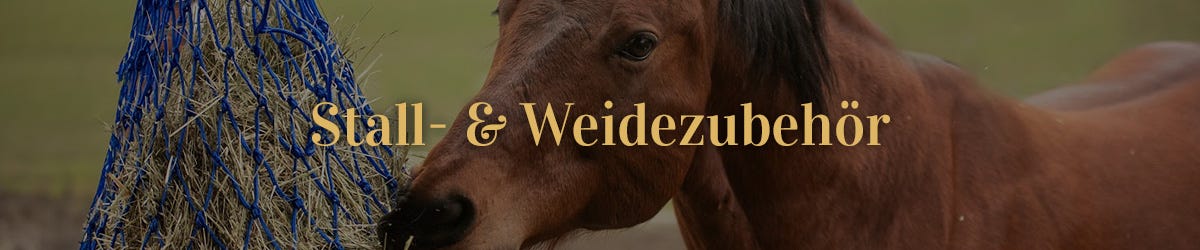 Stall- & Weidezubehör Pferd frisst aus einem Heunetz
