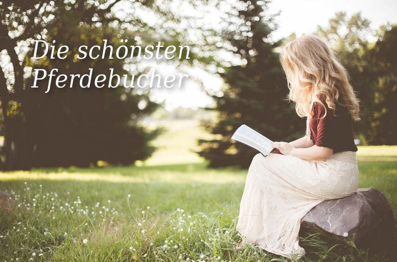 eine gelesene Frau sitzt auf einem Stein